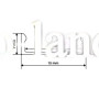 Профиль алюминиевый накладной BIOM ЛП7 6.5х15, неанодированный (палка 2м), м